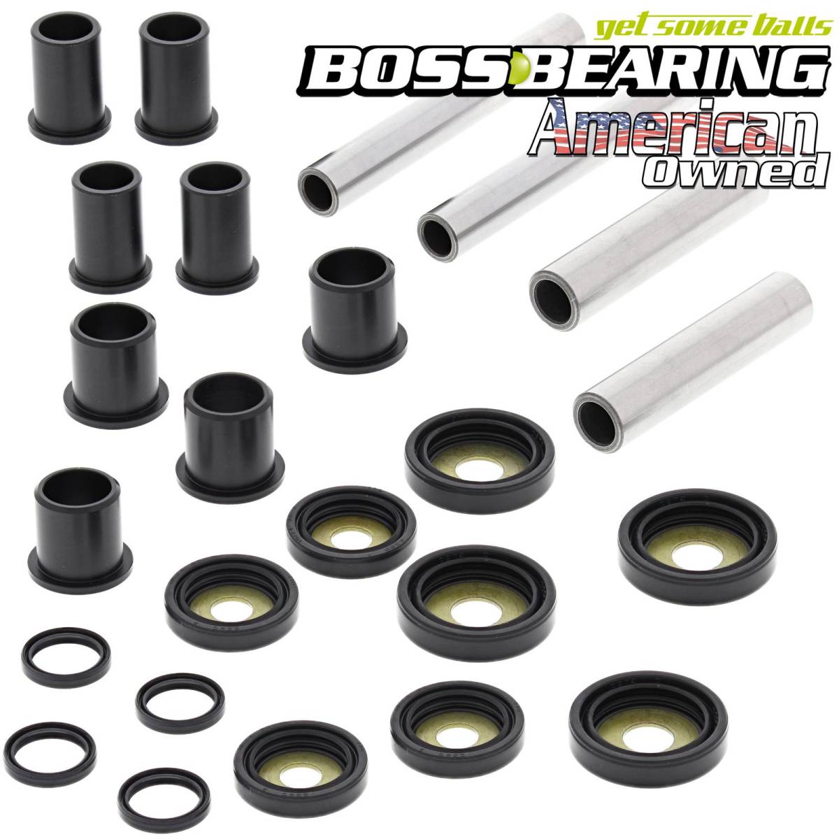 Boss Bearing Complete Rear Suspension Knuckle Bushing Kit for Honda Rincon