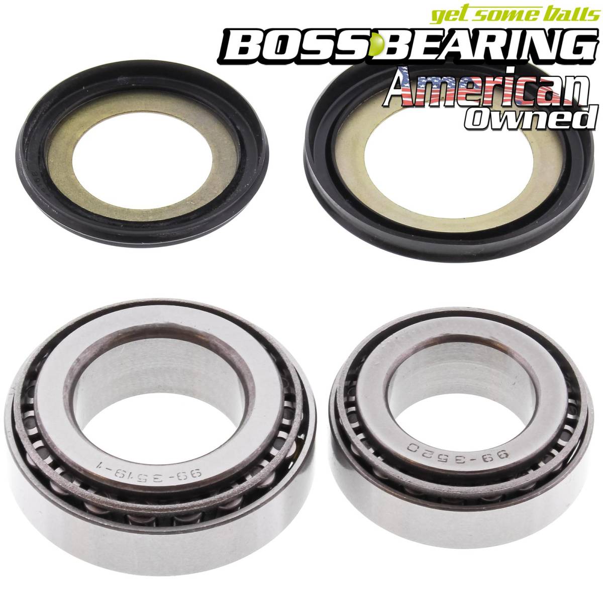 Boss Bearing Steering Stem Bearings and Seals Kit for Honda