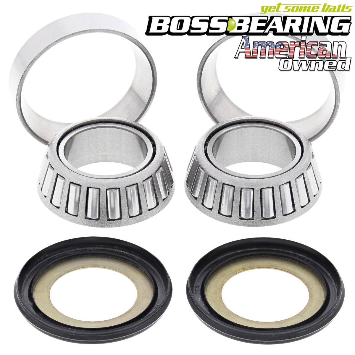 Boss Bearing Steering Stem Bearings and Seals Kit for Honda