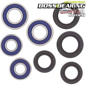 Boss Bearing - Boss Bearing Both Front Wheel Bearings Seals Kit for Suzuki and Kawasaki