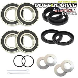 Boss Bearing - Boss Bearing Both Front Wheel Bearings and Seals Kit for Suzuki and Yamaha