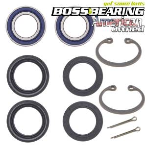 Boss Bearing - Boss Bearing Both Front Wheel Bearings Seals Kit for Honda