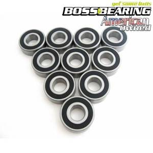 Boss Bearing - Boss Bearing Lot of 10 6204 to 2RS Ball Bearings 20X47X14 Lawnmower