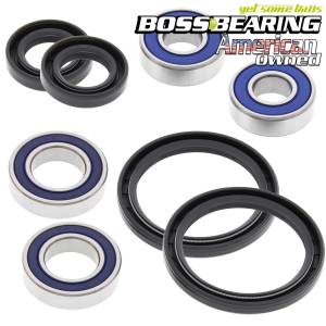 Boss Bearing - Boss Bearing Both Front Wheel Bearings and Seals Kit for Yamaha