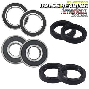 Boss Bearing - Boss Bearing Both Front Wheel Bearings and Seals Kit for Honda FourTrax 200, TRX200SX 2x4 1986-1988