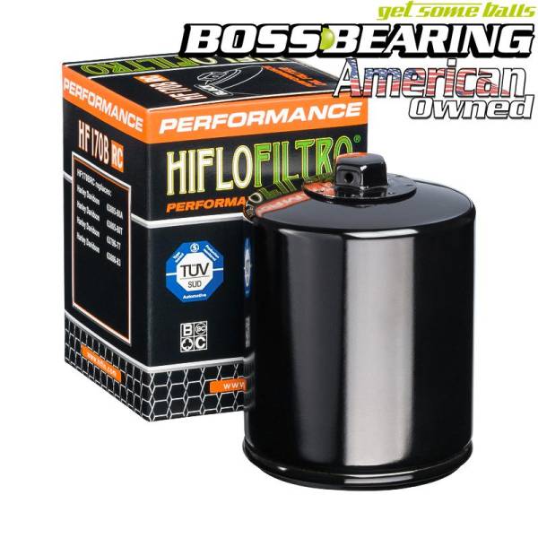 HiFlo - Boss Bearing HiFlo Filtro HF170BRC High Performance Racing Oil Filter Glossy Black HF170BRC