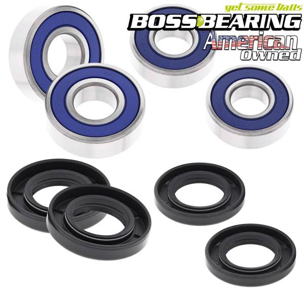Boss Bearing - Boss Bearing Both Front Wheel Bearings and Seals Kit for Suzuki