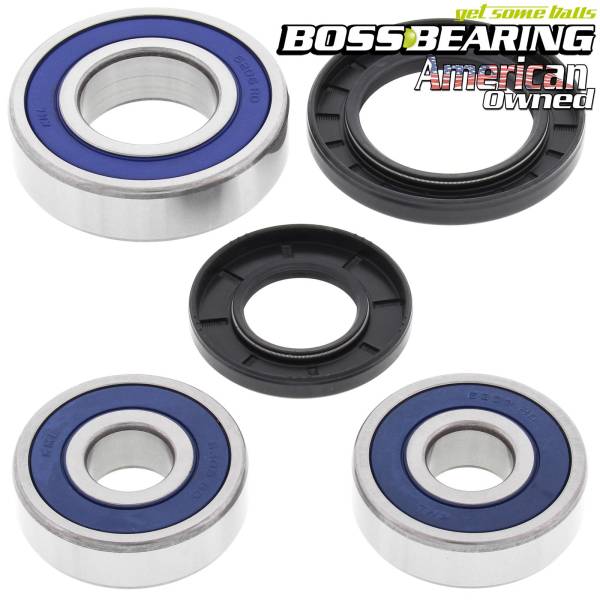 Boss Bearing - Boss Bearing Premium Rear Wheel Bearings Seals Kit for Kawasaki