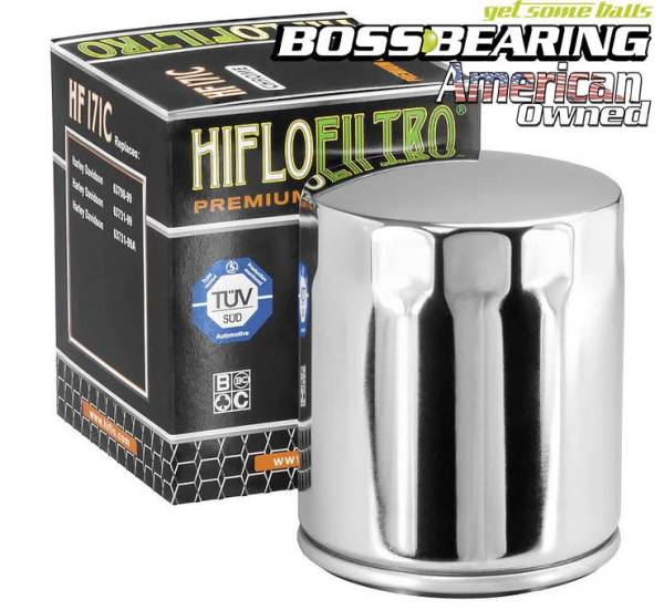 HiFlo - Boss Bearing HiFlo Filtro HF171C Oil Filter Chrome HF171C