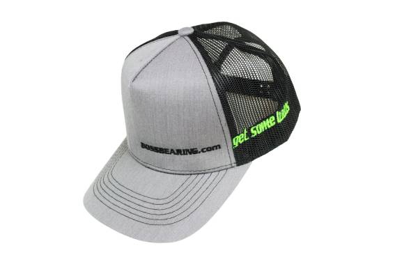 Boss Bearing - Boss Bearing Get Some Balls Hat Flat Visor Trucker Style Mesh Back Snapback with Logo on the Side