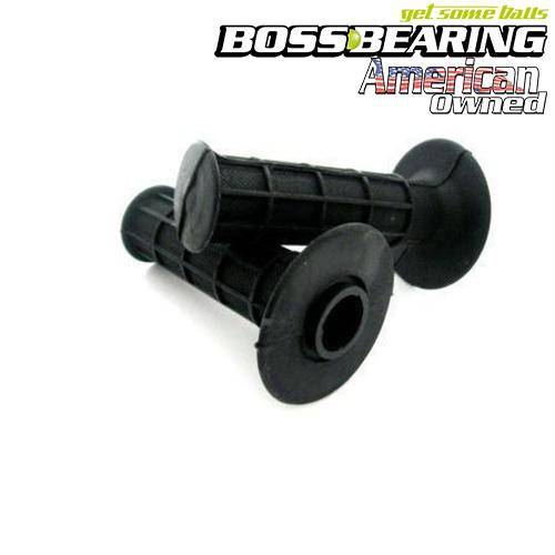 Boss Bearing - Boss Bearing 42-24650 black Black Universal Rubber Hand Grips 7/8" ATV Handlebar