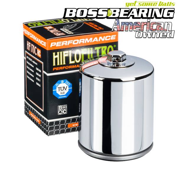 HiFlo - Hiflofiltro HF170CRC High Performance Racing Oil Filter Chrome Spin On