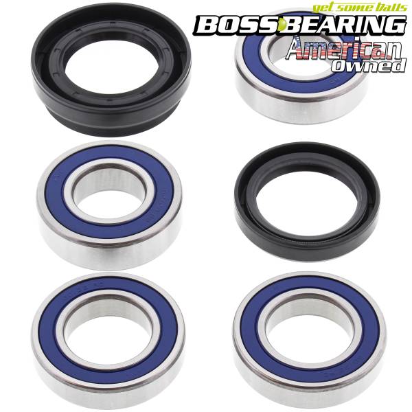 Boss Bearing - Boss Bearing Rear Axle Wheel Bearings and Seals Kit for Honda