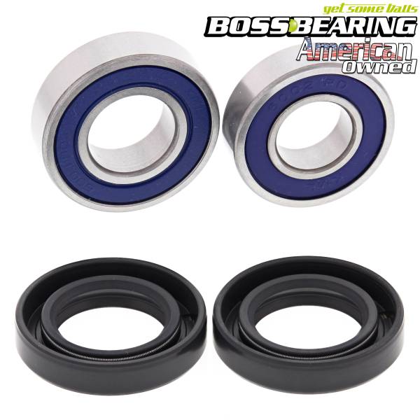 Boss Bearing - Boss Bearing Front Wheel Bearings and Seals Kit for Honda TRX70 1986 1987