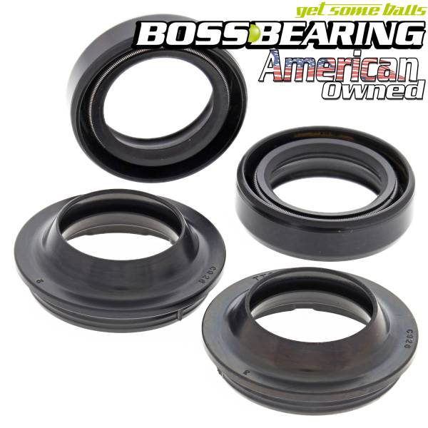 Boss Bearing - Boss Bearing 56-101 Fork Oil and Dust Seal Kit for Honda Kawasaki and Suzuki