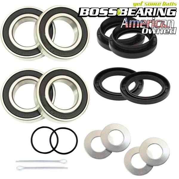 Boss Bearing - Boss Bearing D25-1108B Both Front Wheel Bearings and Seals Kit for Kymco, Suzuki, and Yamaha