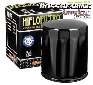 Harley-Davidson Street Bike - Filters - HiFlo - Hiflofiltro HF171BRC High Performance Racing Oil Filter Glossy Black Spin On