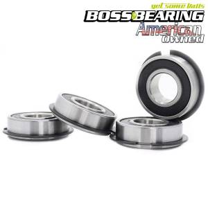 Boss Bearing 4 Go Kart Front Wheel Bearings 99502H to 2RSNR Snap Ring 5/8 in Racing Cart Gokart