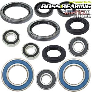 Boss Bearing Y-ATV-FR-1002 /Y-ATV-RR-1002 Combo-Pack! Front Wheel + Rear Axle Bearings and Seals Kit for Yamaha