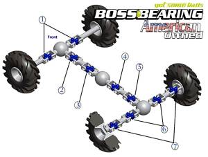 Boss Bearing - Boss Bearing 64-0051 Front or Rear Drive Shaft / Front Axle U-Joint - Image 5