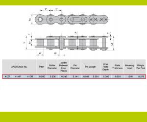 Boss Bearing - #41 Nickel Plated Chain 10 Feet with 1 Connecting Link, Pre-Greased for Go-Kart - Image 3