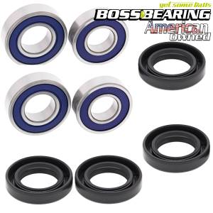 Boss Bearing Front Wheel Bearings and Seals Combo Kit for Honda