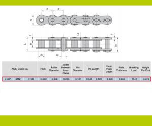 Boss Bearing - Go-Kart Chain #41 Nickel Plated 10 Foot Length 1 Connecting Link, Pre-Greased - Image 3